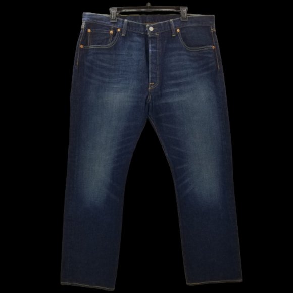 NWOT Levi 501 Jeans Straight Leg Button Fly Dark Wash Men's Size 40x30 - Picture 1 of 8